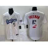 Men's Los Angeles Dodgers #5 Freddie Freeman White 250 Fourth of July Home Stitched Baseball Jersey Men's Los Angeles Dodgers #5 Freddie Freeman White 250 Fourth of July Home Stitched Baseball Jersey