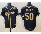 Men's Los Angeles Dodgers #50 Mookie Betts Black Military Appreciation Game Day Stitched Baseball Jersey Men's Los Angeles Dodgers #50 Mookie Betts Black Military Appreciation Game Day Stitched Baseball Jersey