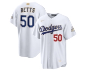 Men's Los Angeles Dodgers #50 Mookie Betts Nike White 2026 Gold Collection Stadium Jersey