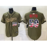 Men's Los Angeles Dodgers #50 Mookie Betts Olive 2026 Armed Forces Day 250 Fourth of July Stitched Baseball Jersey Men's Los Angeles Dodgers #50 Mookie Betts Olive 2026 Armed Forces Day 250 Fourth of July Stitched Baseball Jersey