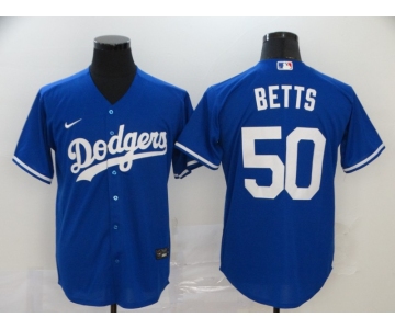 Men's Los Angeles Dodgers #50 Mookie Betts Replica Royal Blue Home Cool Base Baseball Jersey