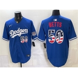 Men's Los Angeles Dodgers #50 Mookie Betts Royal 250 Fourth of July Stitched Baseball Jersey Men's Los Angeles Dodgers #50 Mookie Betts Royal 250 Fourth of July Stitched Baseball Jersey