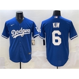 Men's Los Angeles Dodgers #6 Hyeseong Kim Royal Cool Base Stitched Baseball Jersey