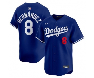 Men's Los Angeles Dodgers #8 Enrique Hernandez Royal Limited Stitched Baseball Jersey