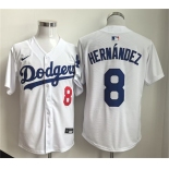Men's Los Angeles Dodgers #8 Enrique Hernandez WhiteLimited Stitched Baseball Jersey Men's Los Angeles Dodgers #8 Enrique Hernandez WhiteLimited Stitched Baseball Jersey