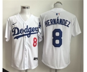 Men's Los Angeles Dodgers #8 Enrique Hernandez WhiteLimited Stitched Baseball Jersey Men's Los Angeles Dodgers #8 Enrique Hernandez WhiteLimited Stitched Baseball Jersey