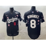 Men's Los Angeles Dodgers #8 Enrique Hernández Black 2025 World Series Patch Tokyo Series Limited Stitched Baseball Jersey Men's Los Angeles Dodgers #8 Enrique Hernández Black 2025 World Series Patch Tokyo Series Limited Stitched Baseball Jersey