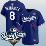 Men's Los Angeles Dodgers #8 Enrique Hernández Blue 2025 World Series Vapor Limited Stitched Jersey Men's Los Angeles Dodgers #8 Enrique Hernández Blue 2025 World Series Vapor Limited Stitched Jersey