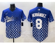 Men's Los Angeles Dodgers #8 Enrique Hernández Blue Limited Stitched Baseball Jersey Men's Los Angeles Dodgers #8 Enrique Hernández Blue Limited Stitched Baseball Jersey