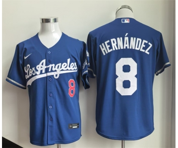 Men's Los Angeles Dodgers #8 Enrique Hernández Royal 2026 Gold Collection Stitched Baseball Jersey