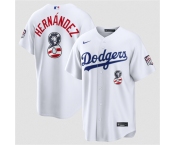 Men's Los Angeles Dodgers #8 Enrique Hernández White USA 250 Fourth of July Home Stitched Baseball Jersey Men's Los Angeles Dodgers #8 Enrique Hernández White USA 250 Fourth of July Home Stitched Baseball Jersey