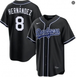 Mens Los Angeles Dodgers #8 Kike Hernandez 2026 Black Carbon Fashion Limited Jersey Mens Los Angeles Dodgers #8 Kike Hernandez 2026 Black Carbon Fashion Limited Jersey