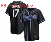 Men's Los Angeles Dodgers #8 Kike Hernandez 2026 Black Out Stitched Baseball