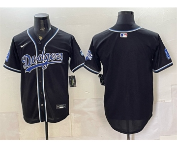 Men's Los Angeles Dodgers Blank B2B Champs 2026 Black Out Style Vapor Limited Stitched Baseball Jersey