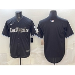 Men's Los Angeles Dodgers Blank Black 'Gothic Edition' Vapor Premier Limited Stitched Baseball Jersey Men's Los Angeles Dodgers Blank Black 'Gothic Edition' Vapor Premier Limited Stitched Baseball Jersey