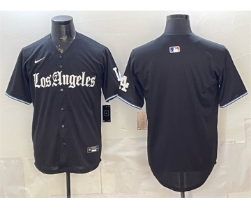 Men's Los Angeles Dodgers Blank Black 'Gothic Edition' Vapor Premier Limited Stitched Baseball Jersey