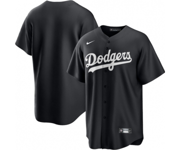 Men's Los Angeles Dodgers Blank Black Lights Out Limited Stitched Baseball Jersey
