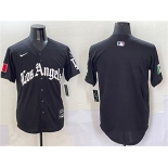Men's Los Angeles Dodgers Blank Black Mexico 2025 LA Gothic Style With Fernando Patch Vapor Premier Limited Stitched Baseball Jersey