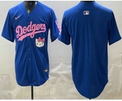 Men's Los Angeles Dodgers Blank Blue Hello Kitty 2025 World Series Champions Limited Jersey Men's Los Angeles Dodgers Blank Blue Hello Kitty 2025 World Series Champions Limited Jersey