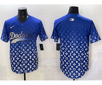 Men's Los Angeles Dodgers Blank Blue Limited Stitched Baseball Jersey