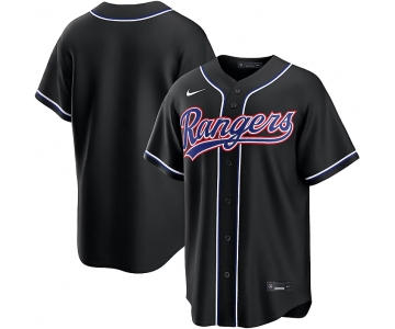 Men's Los Angeles Dodgers Blank Fashion Black Out Stitched Baseball Jersey