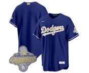 Men's Los Angeles Dodgers Blank Royal 2026 Alternate Gold Collection Stadium Stitched Baseball Jersey