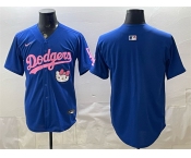 Men's Los Angeles Dodgers Blank Royal Hello Kitty Night Stitched Baseball Jersey Men's Los Angeles Dodgers Blank Royal Hello Kitty Night Stitched Baseball Jersey