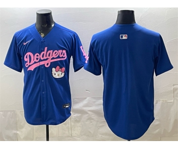 Men's Los Angeles Dodgers Blank Royal Hello Kitty Night Stitched Baseball Jersey
