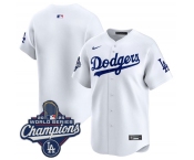 Men's Los Angeles Dodgers Blank White 2025 Champions Stitched Baseball Jersey Men's Los Angeles Dodgers Blank White 2025 Champions Stitched Baseball Jersey