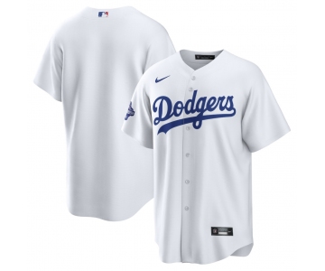 Men's Los Angeles Dodgers Blank White 2025 World Series Champions Home Cool Base Stitched Baseball Jersey