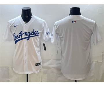 Men's Los Angeles Dodgers Blank White Alternate Stadium Stitched Baseball Jersey