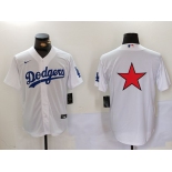 Men's Los Angeles Dodgers Blank White Cool Base Stitched Jerseys