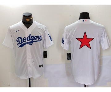 Men's Los Angeles Dodgers Blank White Cool Base Stitched Jerseys