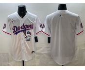 Men's Los Angeles Dodgers Blank White Hello Kitty Night 2025 World Series Champions Patch Stitched Baseball Jersey Men's Los Angeles Dodgers Blank White Hello Kitty Night 2025 World Series Champions Patch Stitched Baseball Jersey