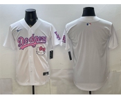 Men's Los Angeles Dodgers Blank White Hello Kitty Night Stitched Baseball Jersey Men's Los Angeles Dodgers Blank White Hello Kitty Night Stitched Baseball Jersey