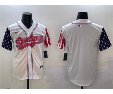 Men's Los Angeles Dodgers Blank White Limited Stitched Baseball Jersey