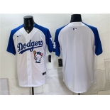 Men's Los Angeles Dodgers Blank White Royal Hello Kitty Vapor Limited Stitched Baseball Jersey Men's Los Angeles Dodgers Blank White Royal Hello Kitty Vapor Limited Stitched Baseball Jersey