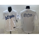 Men's Los Angeles Dodgers Team Big Logo White Alternate Stadium Stitched Baseball Jersey