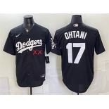 Men's Los Angeles Dodgers x KAWS #17 Shohei Ohtani Black Vapor Premier Limited Stitched Baseball Jersey Men's Los Angeles Dodgers x KAWS #17 Shohei Ohtani Black Vapor Premier Limited Stitched Baseball Jersey