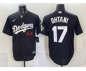 Men's Los Angeles Dodgers x KAWS #17 Shohei Ohtani Black Vapor Premier Limited Stitched Baseball Jersey Men's Los Angeles Dodgers x KAWS #17 Shohei Ohtani Black Vapor Premier Limited Stitched Baseball Jersey
