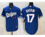 Men's Los Angeles Dodgers x KAWS #17 Shohei Ohtani Royal Vapor Premier Limited Stitched Baseball Jersey Men's Los Angeles Dodgers x KAWS #17 Shohei Ohtani Royal Vapor Premier Limited Stitched Baseball Jersey
