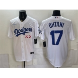 Men's Los Angeles Dodgers x KAWS #17 Shohei Ohtani White Vapor Premier Limited Stitched Baseball Jersey Men's Los Angeles Dodgers x KAWS #17 Shohei Ohtani White Vapor Premier Limited Stitched Baseball Jersey