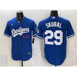 Men's Los Angeles Dodgers x KAWS #29 Tarik Skubal Royal Vapor Premier Limited Stitched Baseball Jersey Men's Los Angeles Dodgers x KAWS #29 Tarik Skubal Royal Vapor Premier Limited Stitched Baseball Jersey
