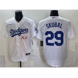 Men's Los Angeles Dodgers x KAWS #29 Tarik Skubal White Vapor Premier Limited Stitched Baseball Jersey
