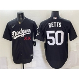 Men's Los Angeles Dodgers x KAWS #50 Mookie Betts Black Vapor Premier Limited Stitched Baseball Jersey Men's Los Angeles Dodgers x KAWS #50 Mookie Betts Black Vapor Premier Limited Stitched Baseball Jersey