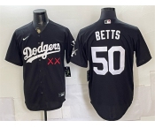 Men's Los Angeles Dodgers x KAWS #50 Mookie Betts Black Vapor Premier Limited Stitched Baseball Jersey Men's Los Angeles Dodgers x KAWS #50 Mookie Betts Black Vapor Premier Limited Stitched Baseball Jersey