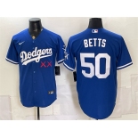 Men's Los Angeles Dodgers x KAWS #50 Mookie Betts Royal Vapor Premier Limited Stitched Baseball Jersey Men's Los Angeles Dodgers x KAWS #50 Mookie Betts Royal Vapor Premier Limited Stitched Baseball Jersey