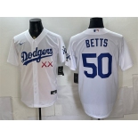 Men's Los Angeles Dodgers x KAWS #50 Mookie Betts White Vapor Premier Limited Stitched Baseball Jersey Men's Los Angeles Dodgers x KAWS #50 Mookie Betts White Vapor Premier Limited Stitched Baseball Jersey