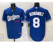 Men's Los Angeles Dodgers x KAWS #8 Enrique Hernández Royal Vapor Premier Limited Stitched Baseball Jersey Men's Los Angeles Dodgers x KAWS #8 Enrique Hernández Royal Vapor Premier Limited Stitched Baseball Jersey