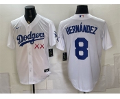 Men's Los Angeles Dodgers x KAWS #8 Enrique Hernández White Vapor Premier Limited Stitched Baseball Jersey Men's Los Angeles Dodgers x KAWS #8 Enrique Hernández White Vapor Premier Limited Stitched Baseball Jersey